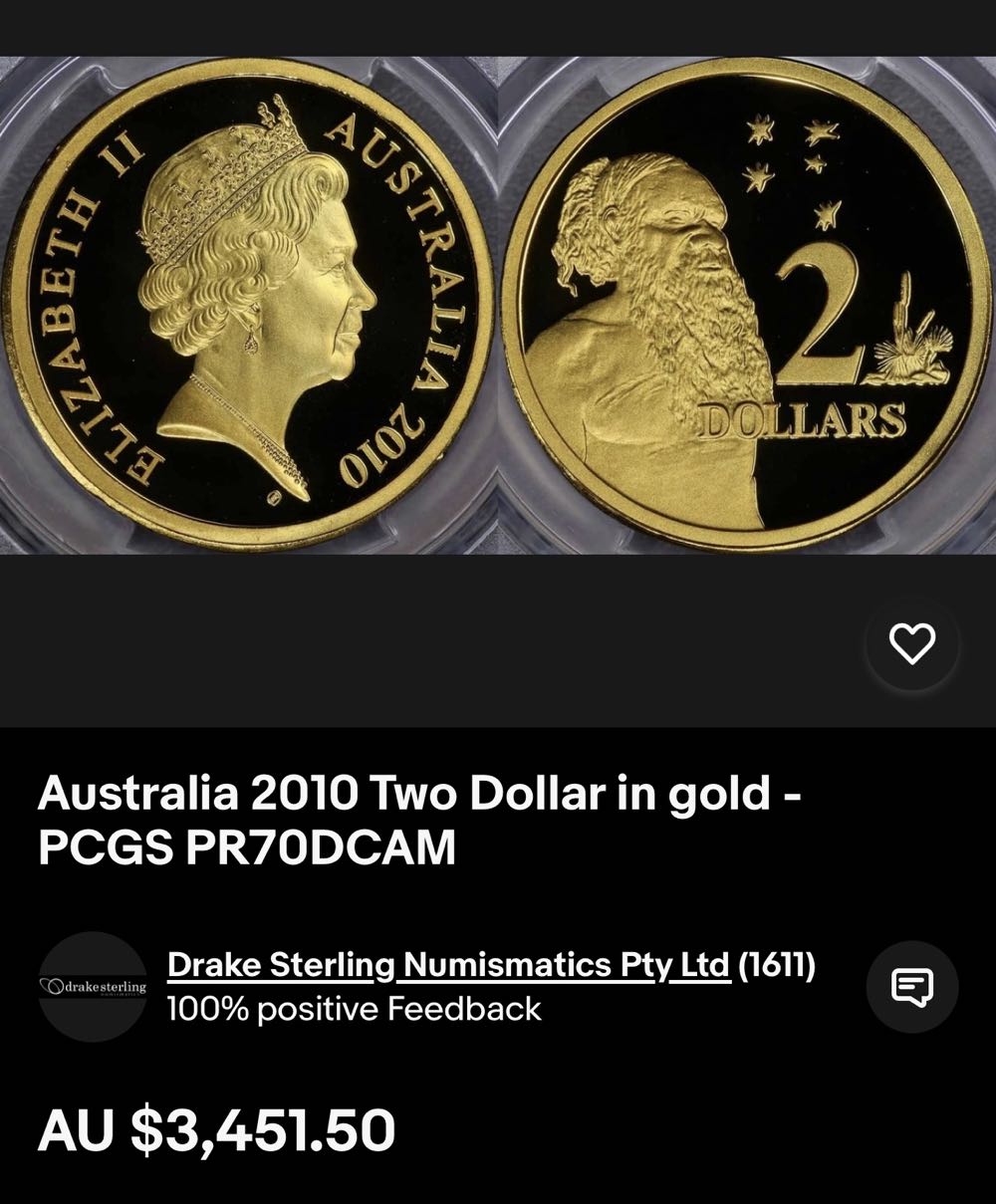 2010 $2 Elder GOLD PROOF - PR70DCAM  coin collectible - Main Image 4