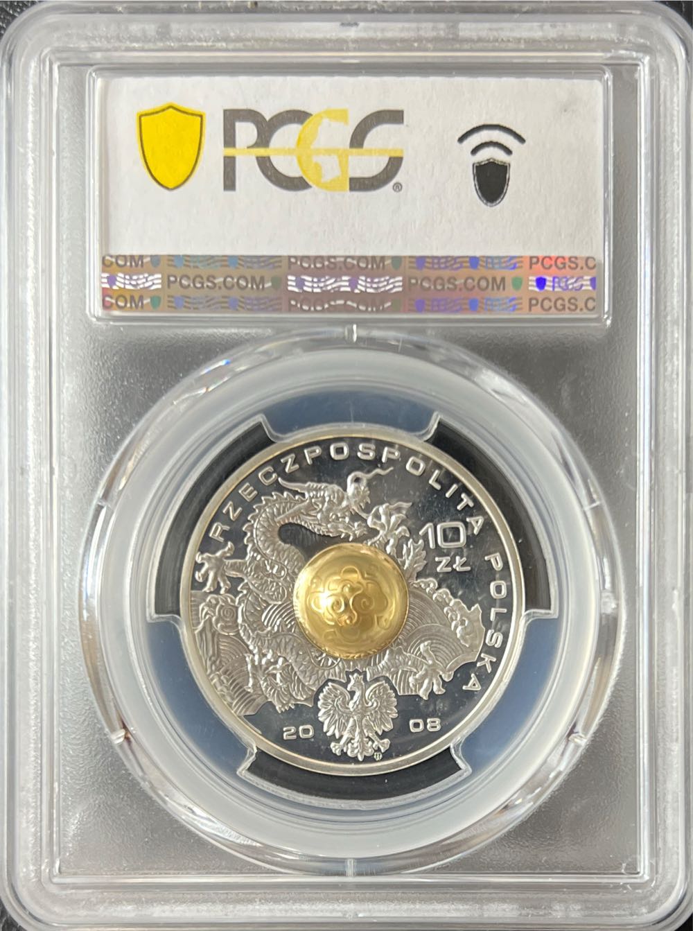2008 MW PCGS PR66DCAM Poland Olympics Au Plated  coin collectible - Main Image 2