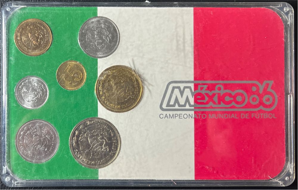1985/6 7 Coin Mexico Coin Set World Cup Mexico 86 Campeonato Mundial De Futbol  coin collectible - Main Image 2