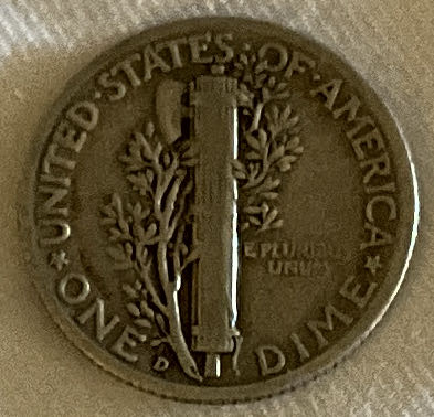 Dime 1937 D Mercury  coin collectible - Main Image 2