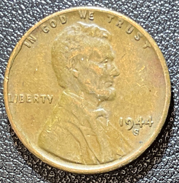 Penny 1944 Lincoln S 8  coin collectible - Main Image 3