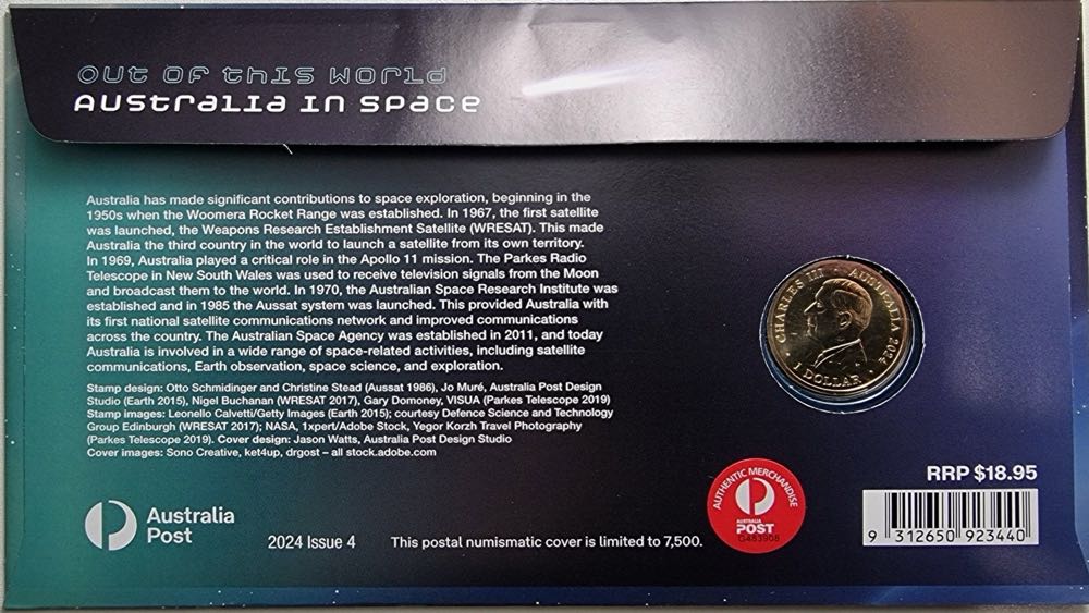 $1 2024 | Australia In Space  coin collectible - Main Image 4