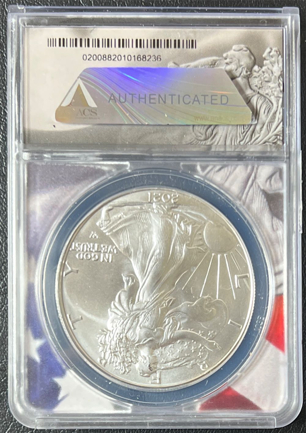 2021 Type II Silver Eagle ANACS MS 70 First Strike Coin  coin collectible - Main Image 2