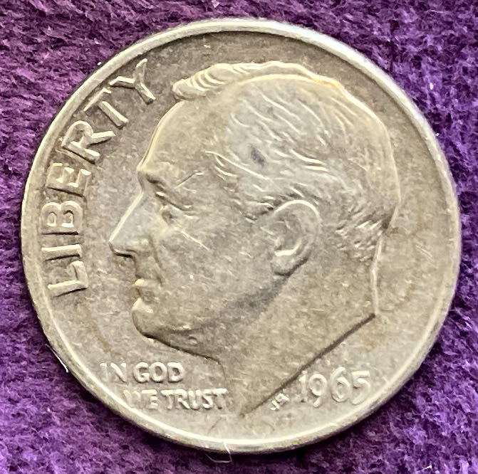 Dime 1965 Roosevelt  coin collectible - Main Image 3