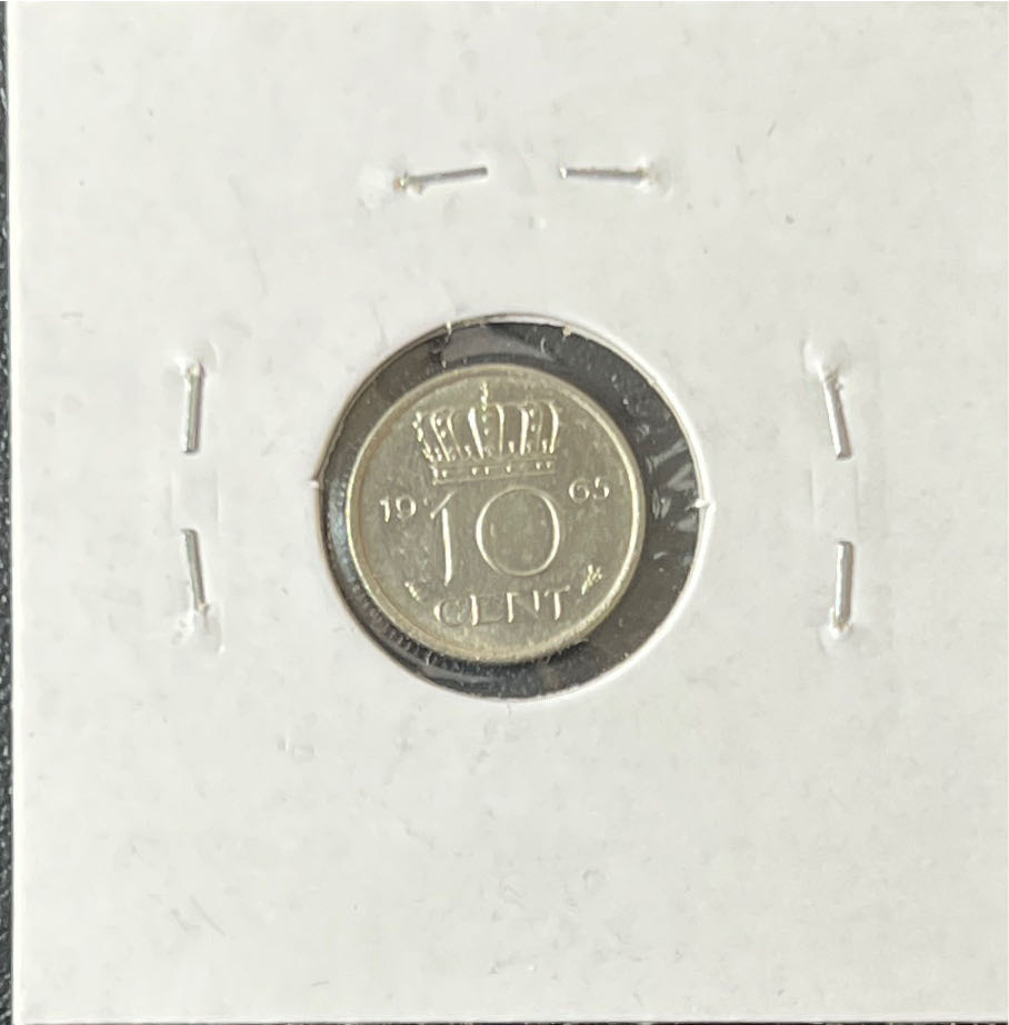 1965 Netherlands 10 Cents  coin collectible - Main Image 2