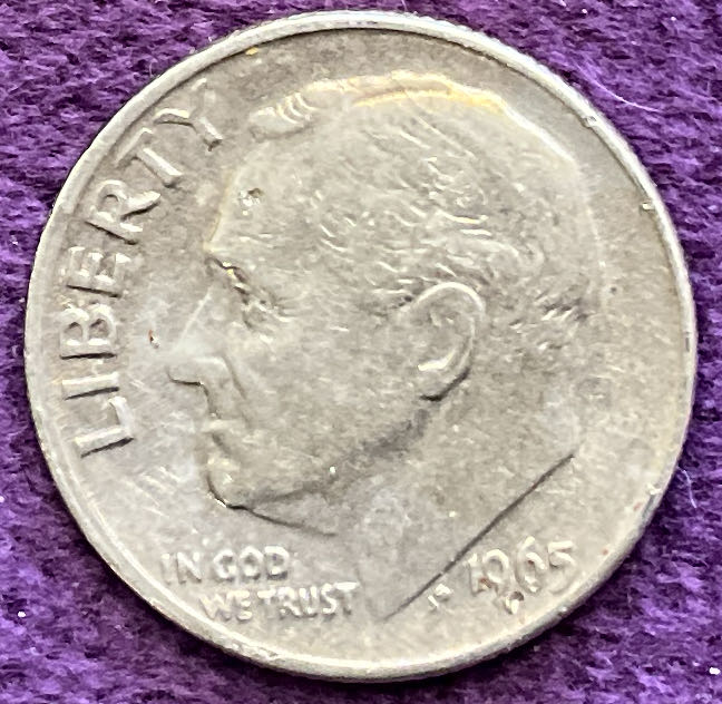 Dime 1965 Roosevelt  coin collectible - Main Image 3