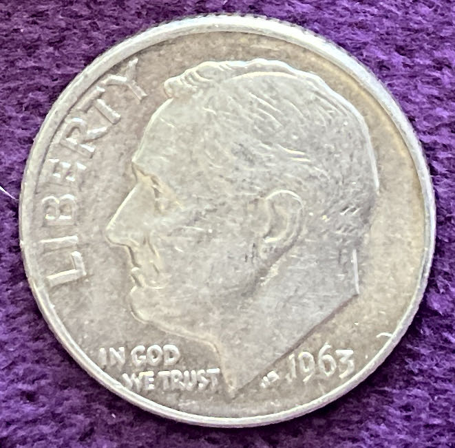 1963 D Roosevelt Dime  coin collectible - Main Image 3