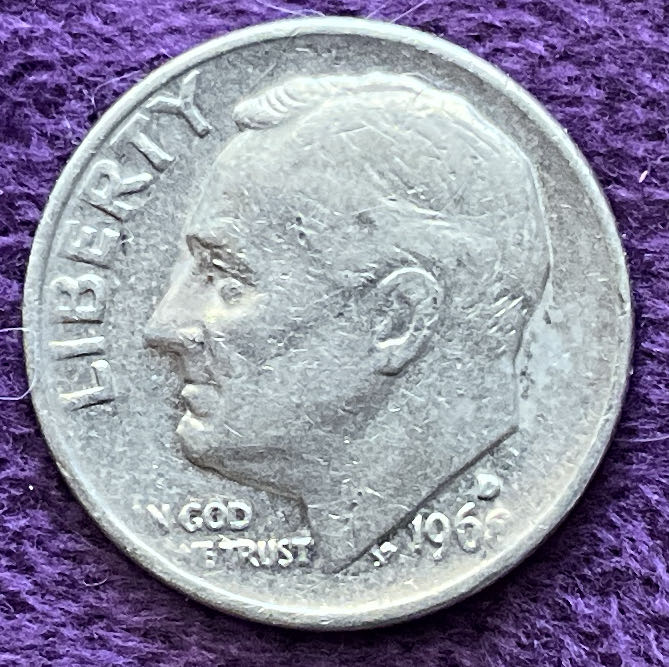 Dime 1968 D Roosevelt  coin collectible - Main Image 3