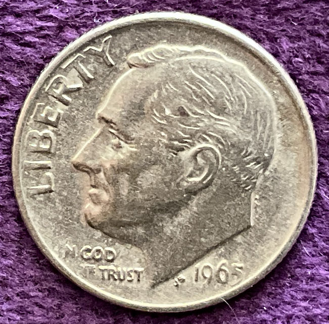 Dime 1965 Roosevelt  coin collectible - Main Image 3