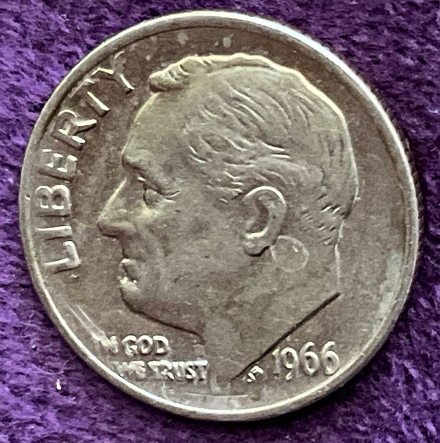 Dime 1966 Roosevelt  coin collectible - Main Image 3