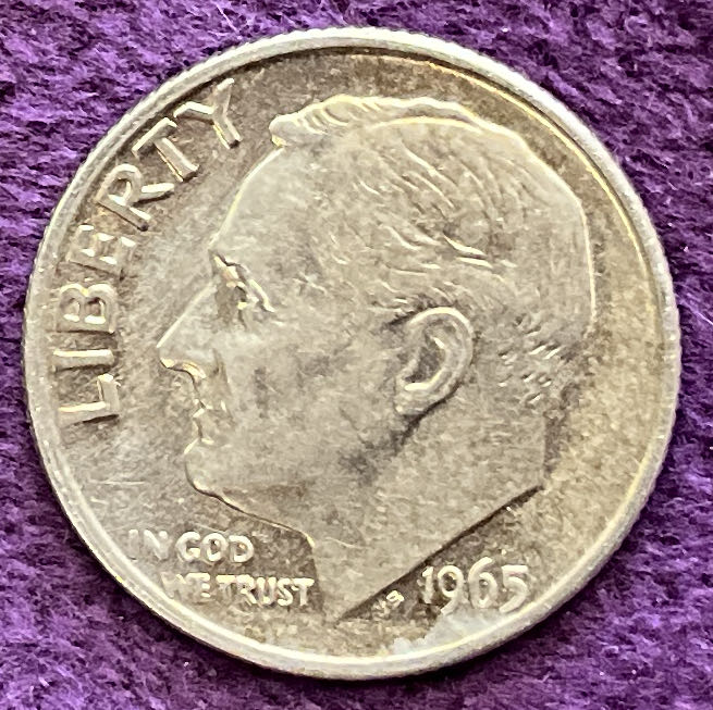 Dime 1965 Roosevelt  coin collectible - Main Image 3