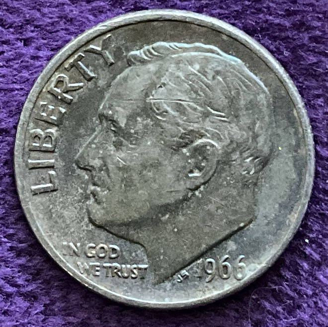 Dime 1966 Roosevelt  coin collectible - Main Image 3