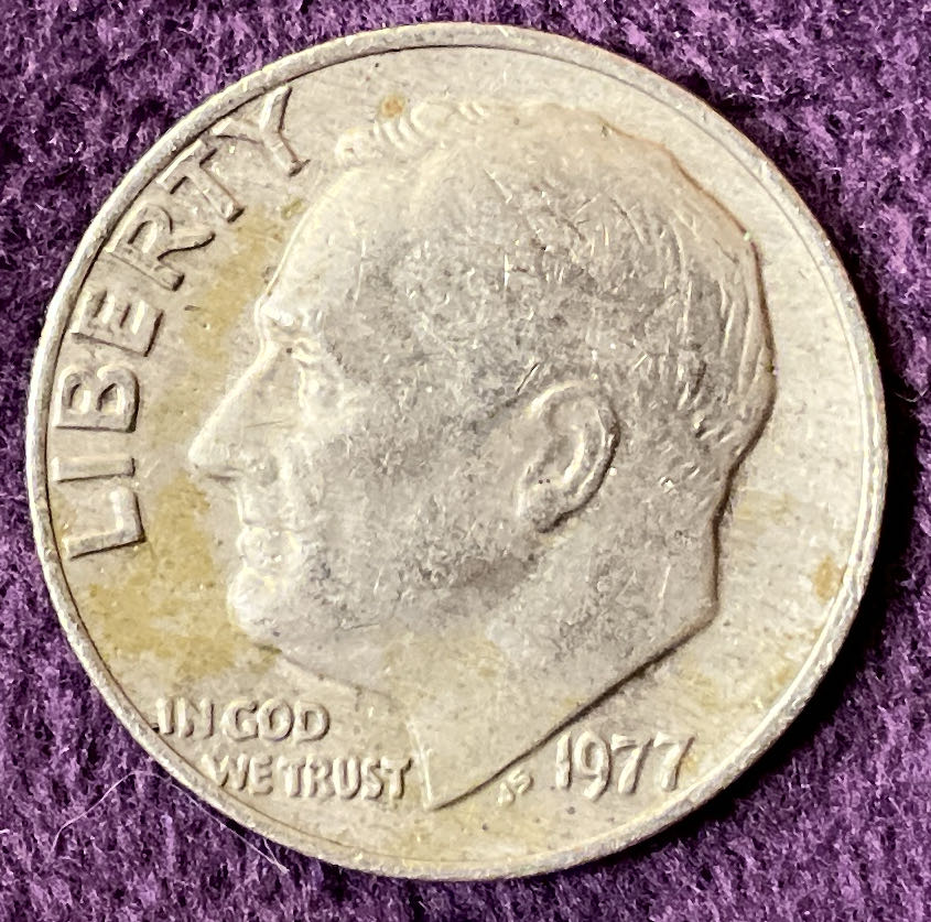 Dime 1977 Roosevelt  coin collectible - Main Image 3