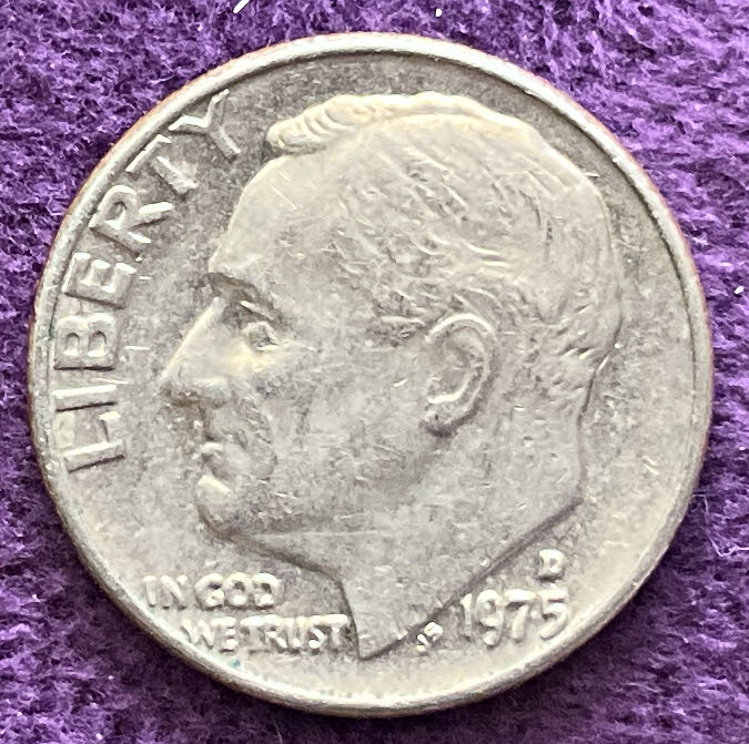 Dime 1975 D Roosevelt  coin collectible - Main Image 3