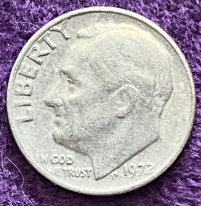 Dime 1972 Roosevelt  coin collectible - Main Image 3