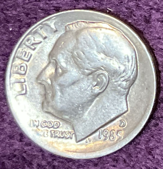 Dime 1985 D Roosevelt  coin collectible - Main Image 3