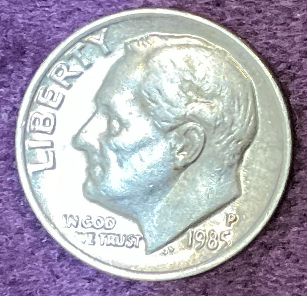 Dime 1985 P Roosevelt  coin collectible - Main Image 3