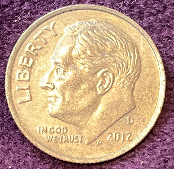 Dime 2012 D Roosevelt 3  coin collectible - Main Image 3