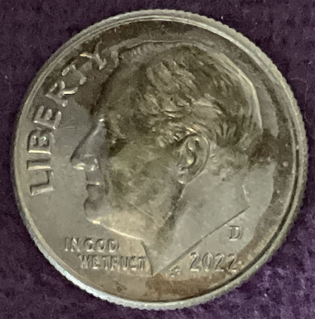 Dime 2022 D Roosevelt 1  coin collectible - Main Image 3