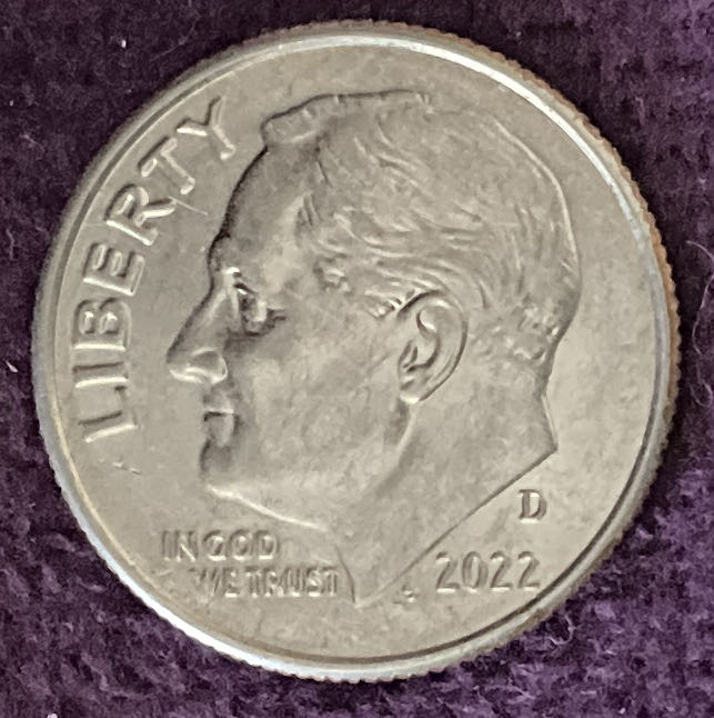 Dime 2022 D Roosevelt 3  coin collectible - Main Image 3