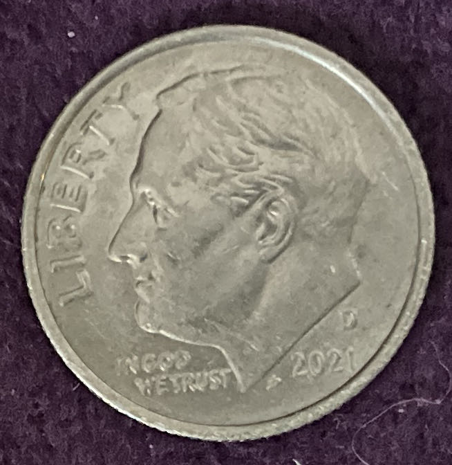 Dime 2021 D Roosevelt 1  coin collectible - Main Image 3
