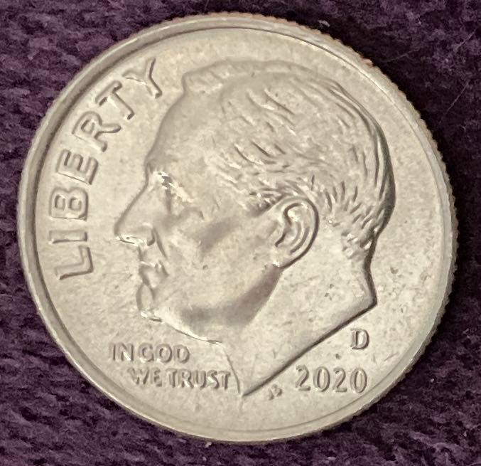 Dime 2020 D Roosevelt 1  coin collectible - Main Image 3
