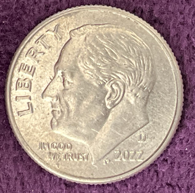 Dime 2022 D Roosevelt 9  coin collectible - Main Image 3