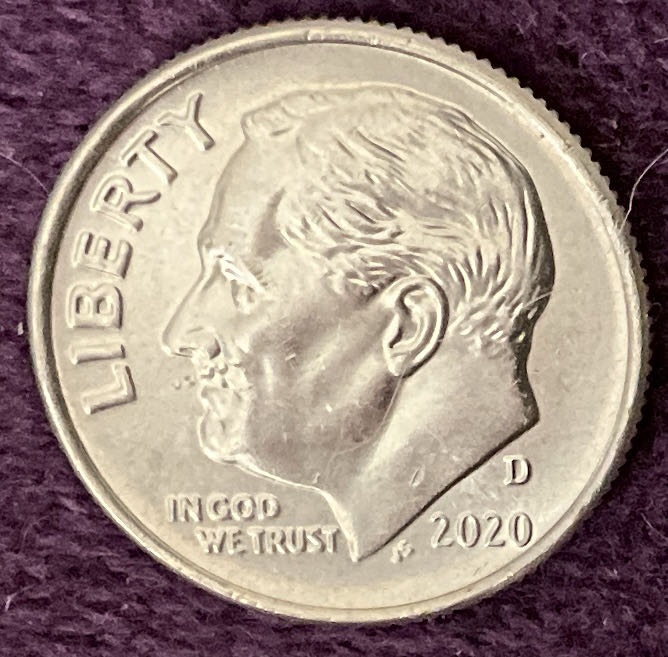 Dime 2020 D Roosevelt 2  coin collectible - Main Image 3