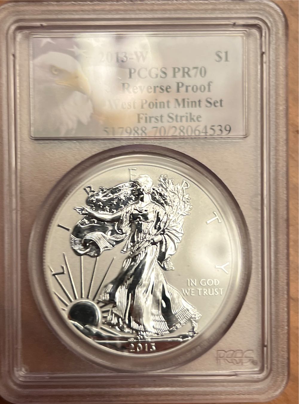 2013 Reverse Proof silver eagle  coin collectible - Main Image 1