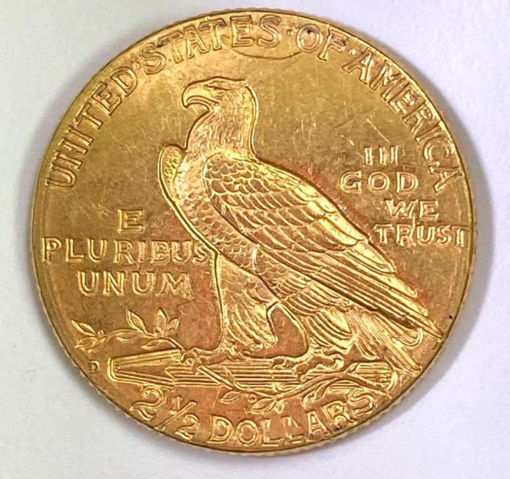 1925 $2.50 Indian head Liberty Gold  coin collectible - Main Image 2