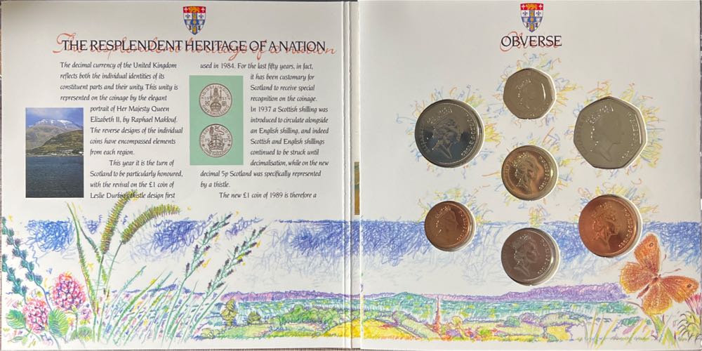1989 United Kingdom Brilliant Uncirculated Coin Collection  coin collectible - Main Image 2