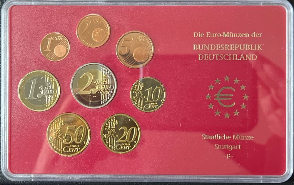 2002 Germany official coin Set PROFF Euro Münzen Bundesrepublik Deutschland J  coin collectible - Main Image 2
