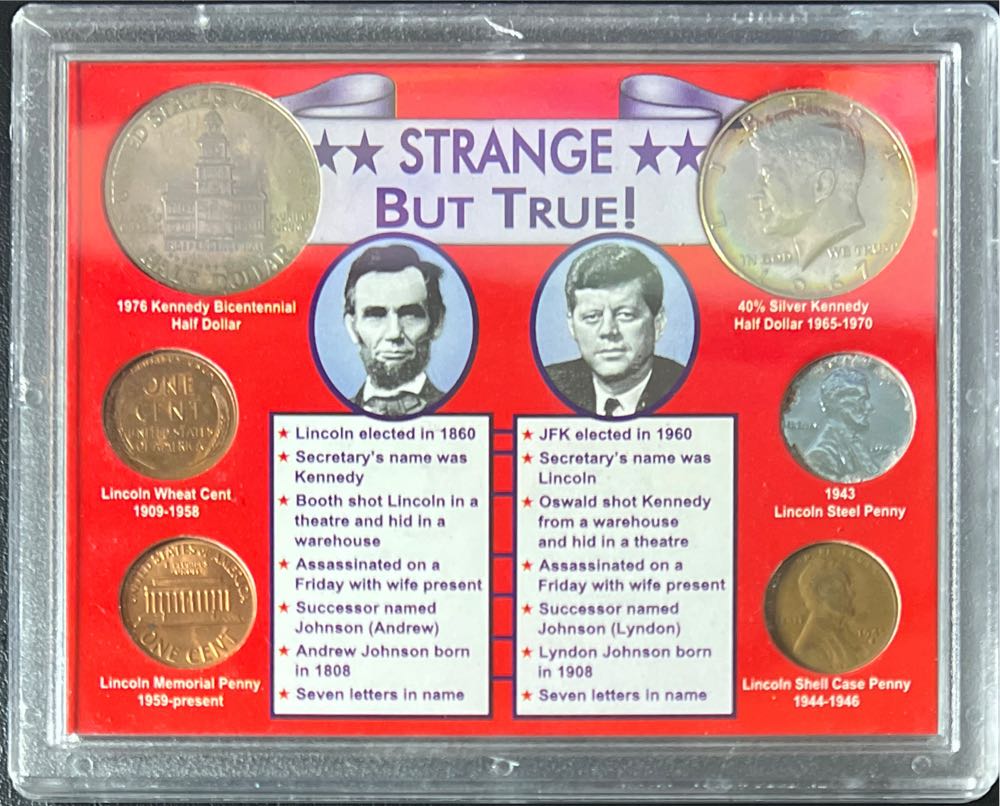 Coin Set Lincoln - Kennedy Strange But True! Historic US Collection  coin collectible - Main Image 2