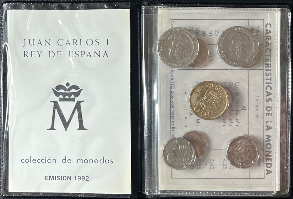 1992 Spanish Coin Collection Featuring King Juan Carlos I  coin collectible - Main Image 2