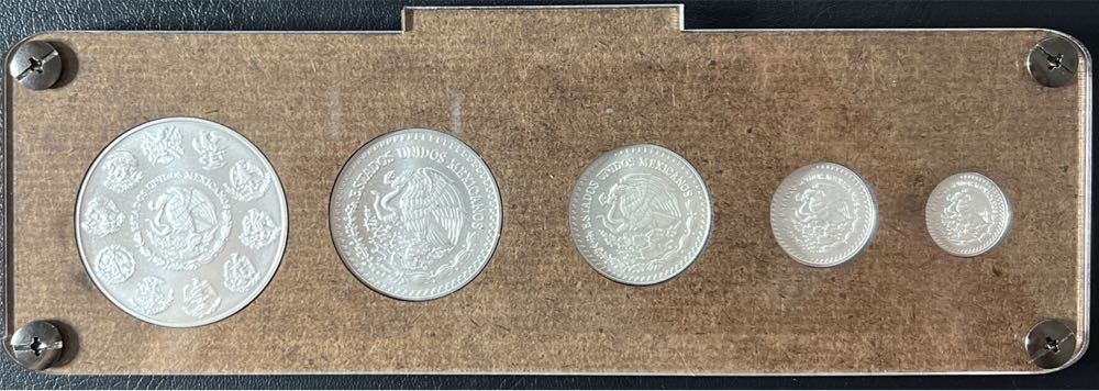 2024 Mexico 5-Coin Silver Libertad Set. 1.9 Oz New In Case  coin collectible - Main Image 2