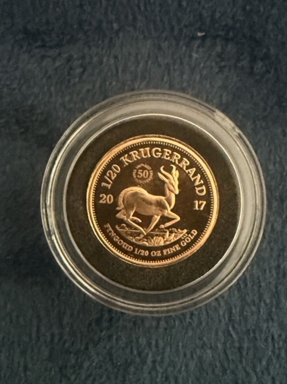 Gold 2017 1/20 oz Gold Krugerrand 00190/003525  coin collectible - Main Image 2