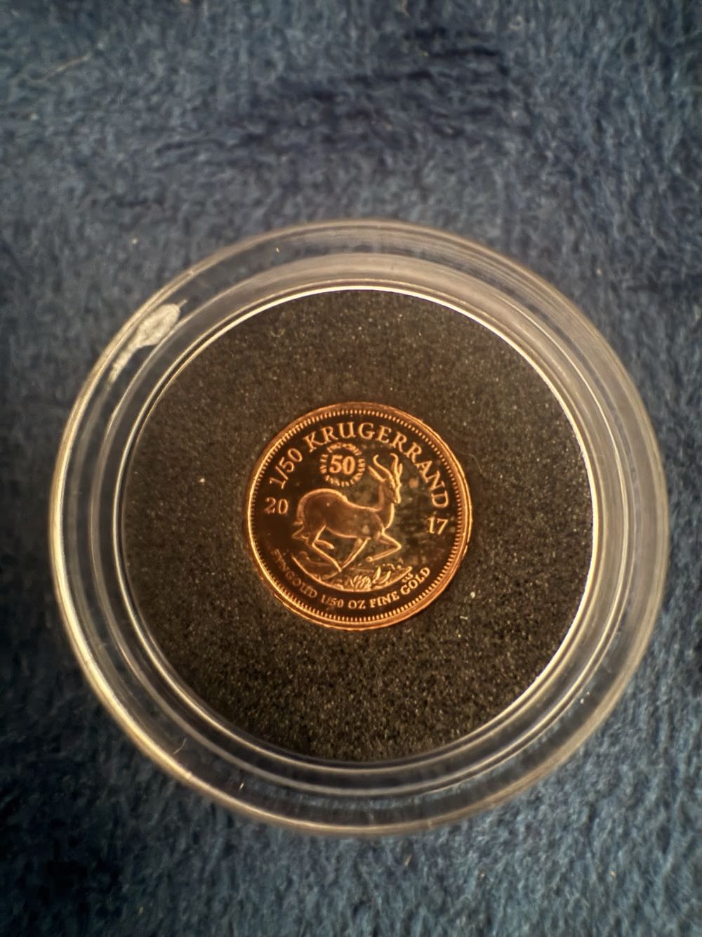 Privy Gold 2017 South Africa 1/50 oz Proof Gold Krugerrand 23,763/50,000 “50” Privy Mark  coin collectible - Main Image 2