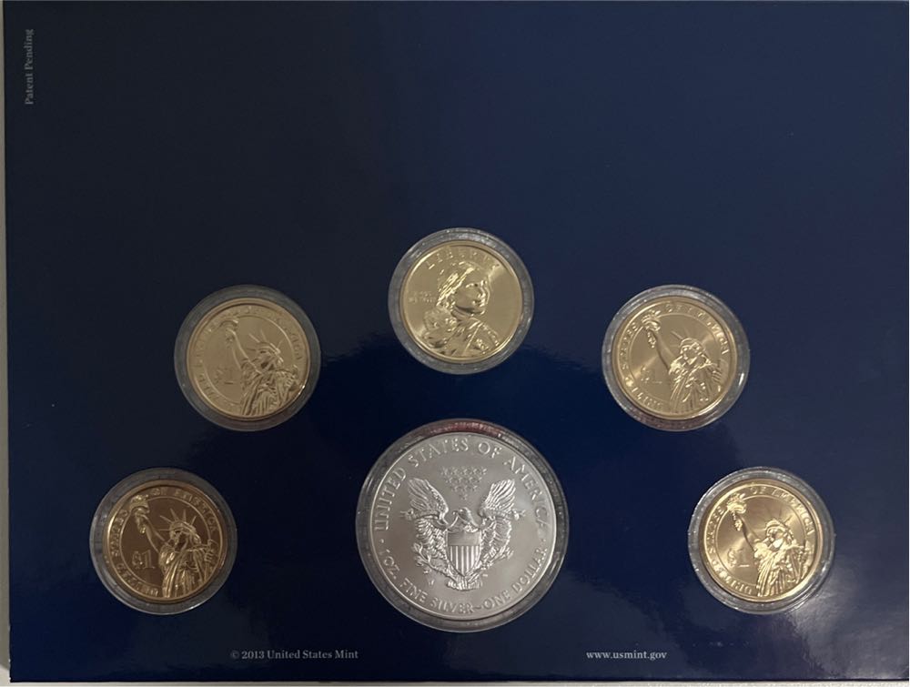 2013 US Mint Uncirculated Dollar Set  coin collectible [Barcode 704785470248] - Main Image 3