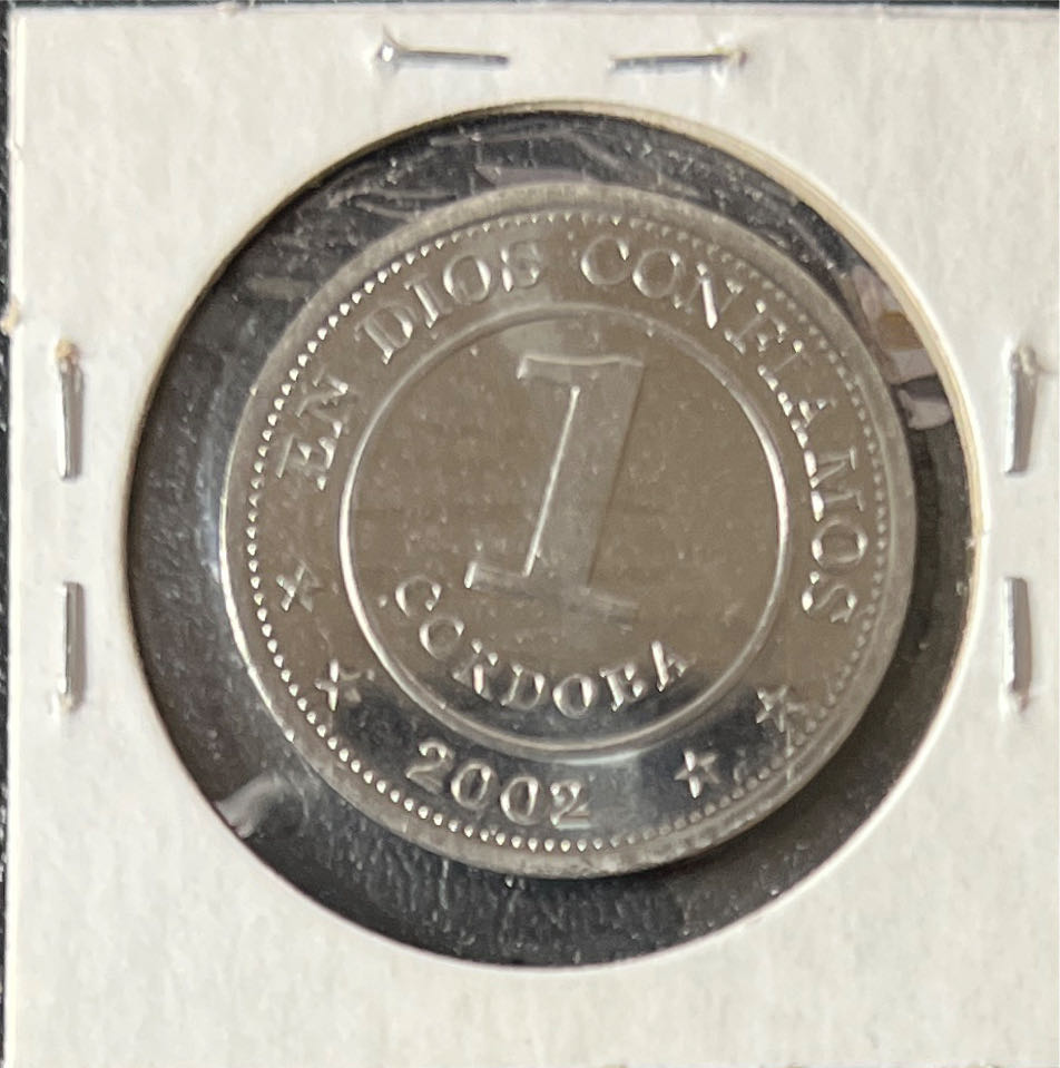 2002 Nicaragua 1 Cordora  coin collectible - Main Image 2