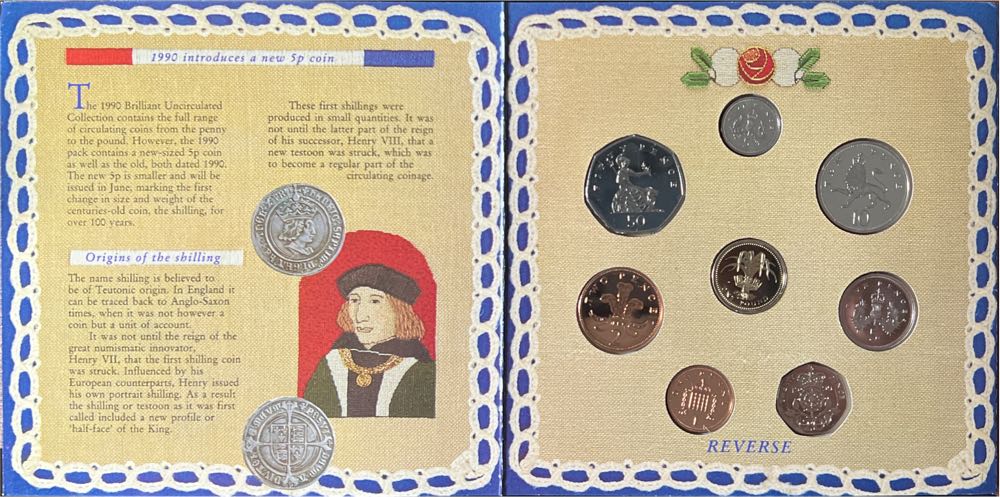 1990 United Kingdom Brilliant Uncirculated Coin Collection  coin collectible - Main Image 2