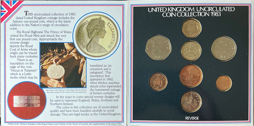 1983 United Kingdom Uncirculated Coin Set  coin collectible - Main Image 2