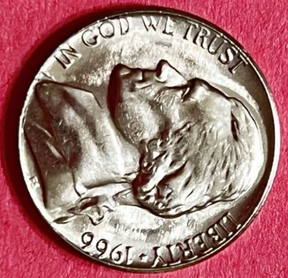 Jefferson Nickel W/ Designer Initials 1966  coin collectible - Main Image 3