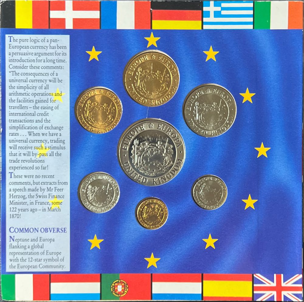 1992 United Kingdom ECU Set  coin collectible - Main Image 2