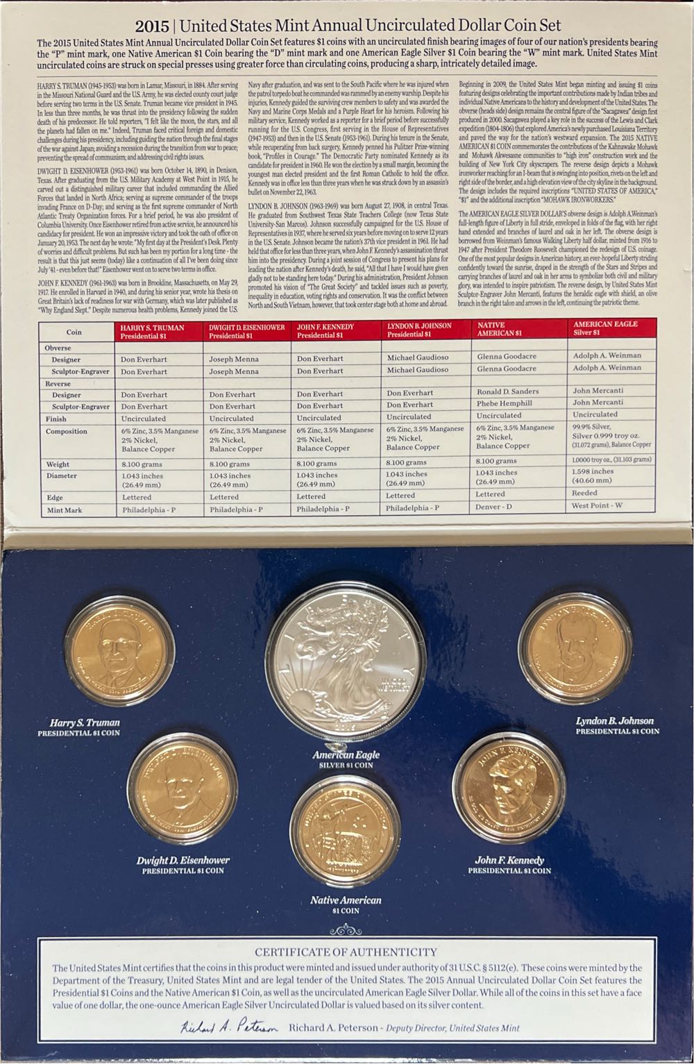 2007 United States Annual Uncirculated Dollar Coin Set  coin collectible - Main Image 2
