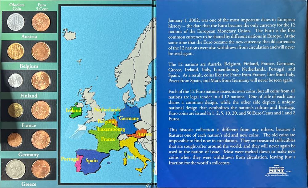 The Complete Euro Coin Collection - 24 Uncirculated Coins  coin collectible - Main Image 2