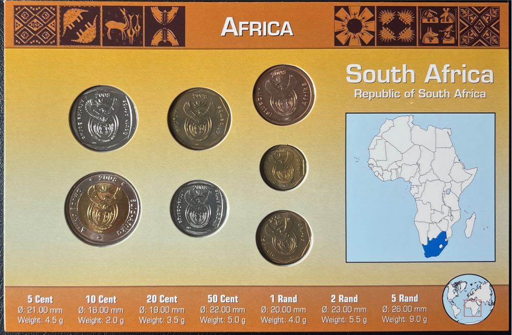 2008 South Africa Coin Set  coin collectible - Main Image 2