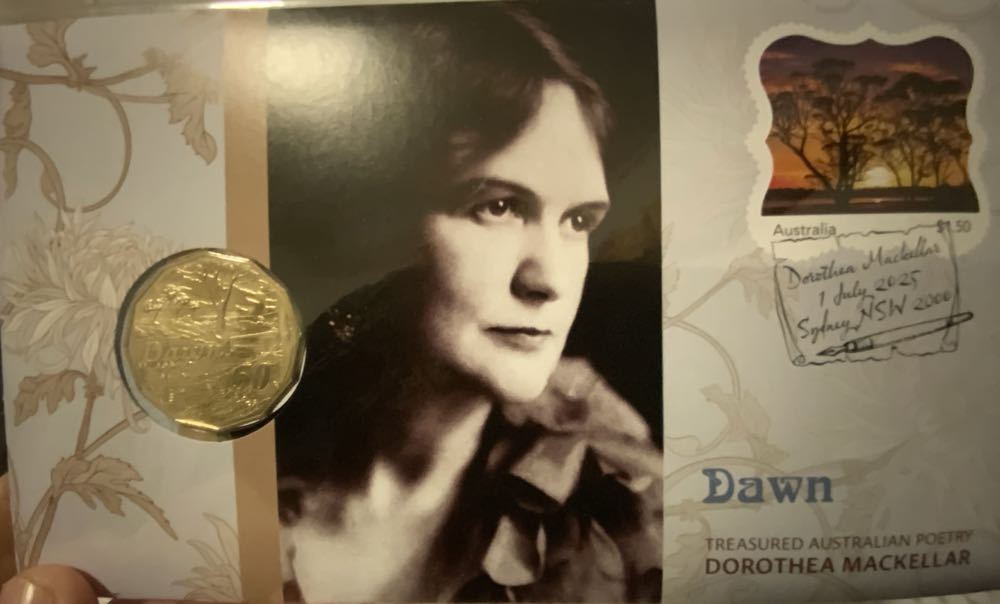 Dorothea Mackellar – Colours Of Light 50c Postal ...  coin collectible [Barcode 9349766043434] - Main Image 2
