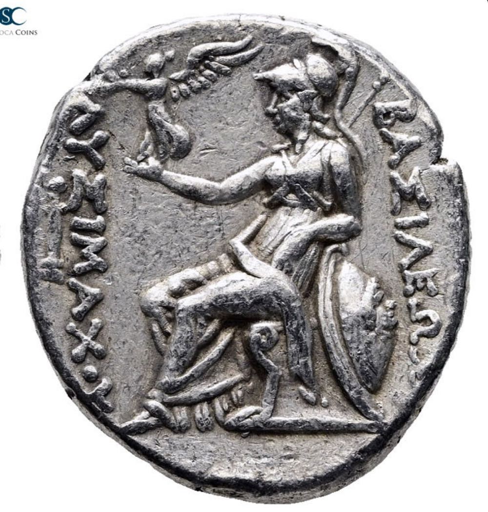 Kings of Thrace. Lampsakos. Macedonian. Lysimachos 305-281 BC. Tetradrachm AR  26 mm, 17,00 g  Very Fine  coin collectible - Main Image 2