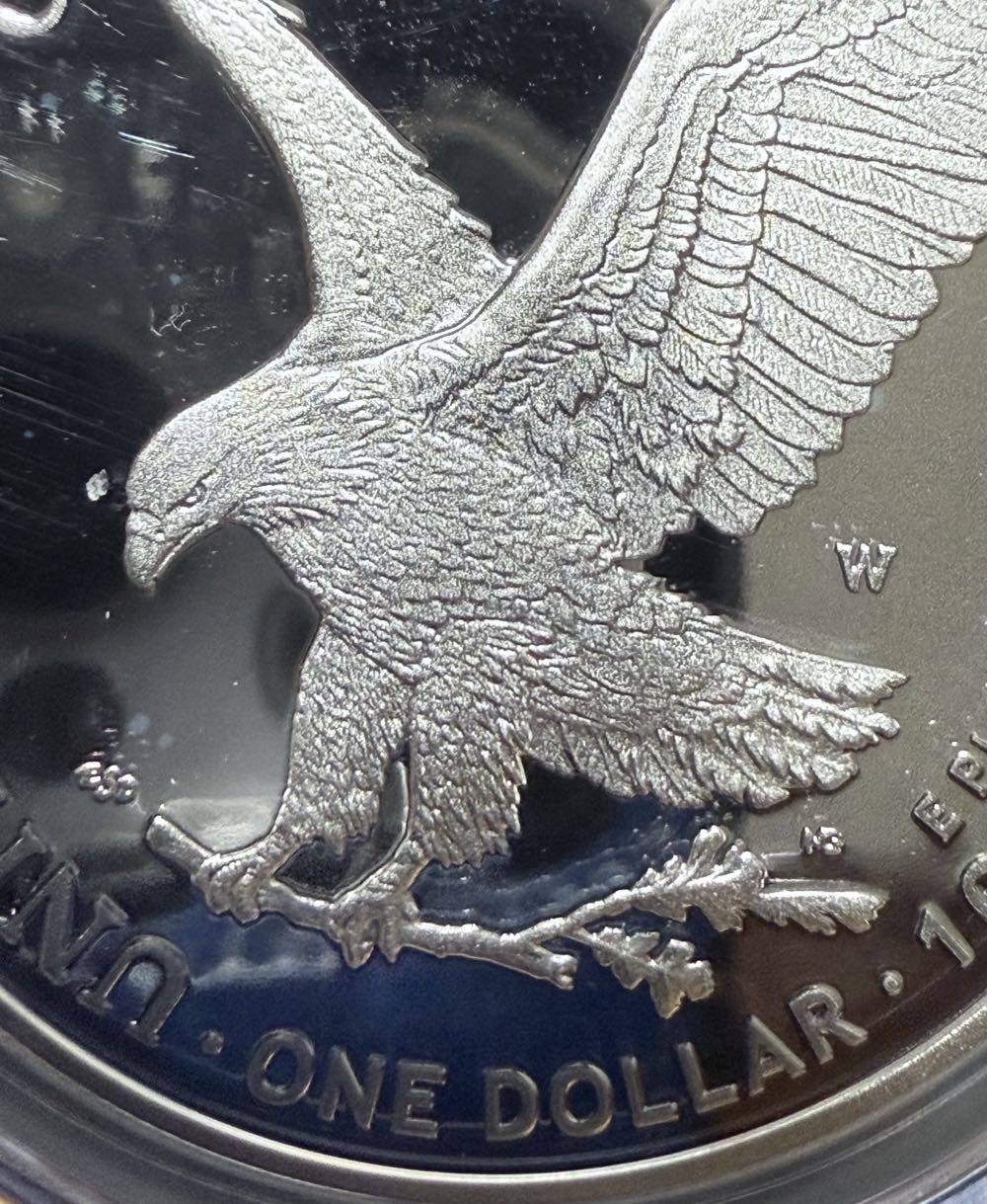 Slab 2025 W Silver Eagle PCGS PR70DCAM First Day Of Issue  coin collectible - Main Image 4