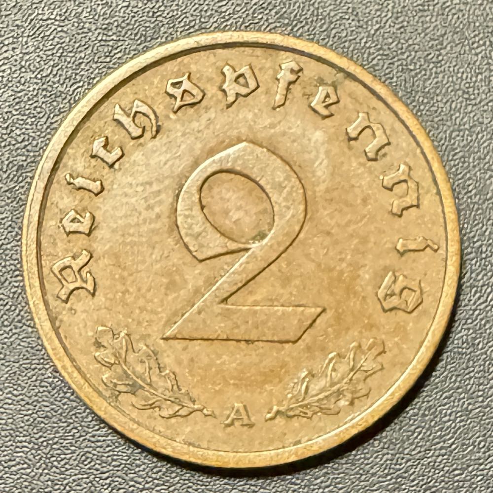 Reichspfennig 2c - 1939 A  coin collectible - Main Image 2